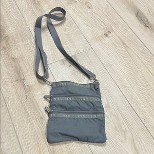 Lesportsac Charcoal Crossbody Bag with Zipper Pockets